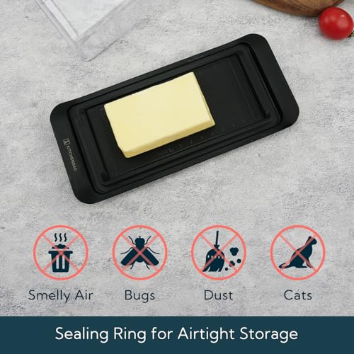 Airtight Butter Dish with Lid for Countertop and Fridge