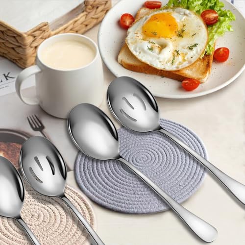 Stainless Steel Serving Spoons Set (8 Count)