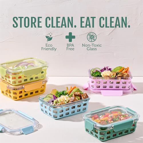 Duraglass 3.4 Cup Glass Meal Prep Containers (5 Count)