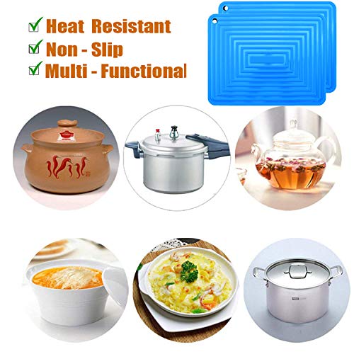Large Silicone Trivet Mats for Hot Dishes (2 Count)