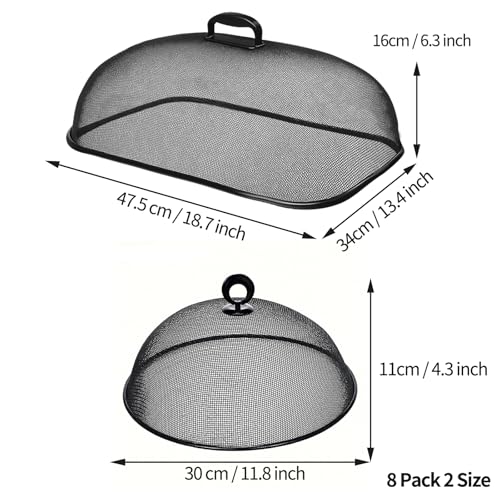 8 Pack Metal Mesh Screen Food Covers