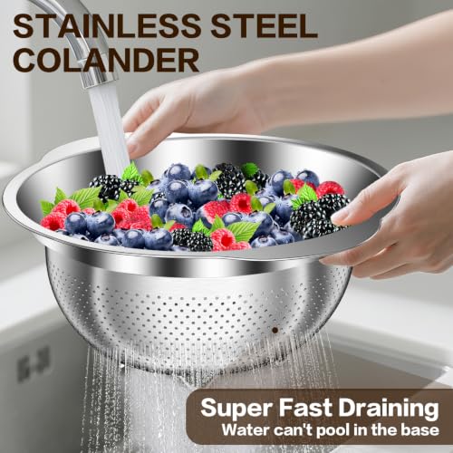Colander Stainless Steel Colander for Kitchen
