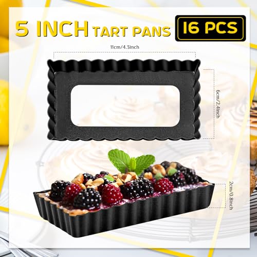 16 Pcs Mini Tart Pans for Baking