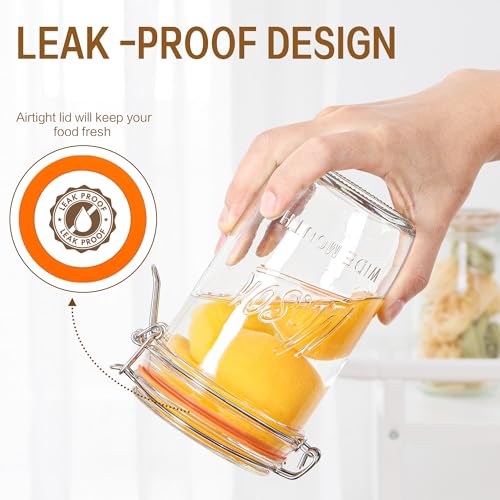 24oz Wide Mouth Mason Jars (6 Count)