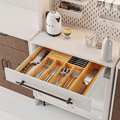 Silverware Organizer with Removable Knife Block