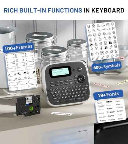 D210S Label Maker Machine with Tape
