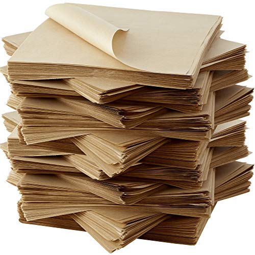 Eco Friendly Grease Proof 12" x 12" Deli Wrap 500 Pk. Best Kraft Food Wrapping Paper Sheets for Picnic (500 Count)