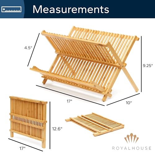 Premium Natural Bamboo Dish Rack