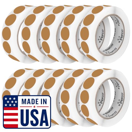 Kraft Brown Perforated Round Circle Dot Sticker 1 (80 Count)