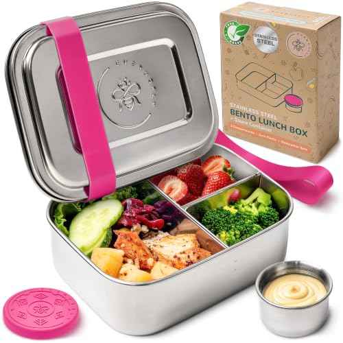 Stainless Steel Bento Box + Condiment Container (6 Count)