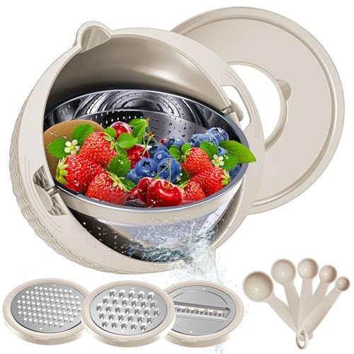 4 1 Colander with Bowl & Spoons Set