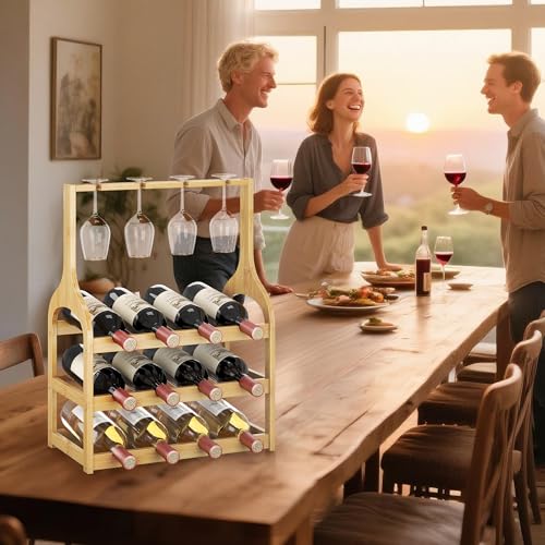 Bamboo Wine Rack Countertop