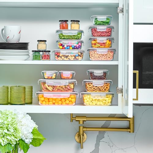 40pc Set Glass Food Storage Containers & Bowls with Airtight Lids (40 Count)