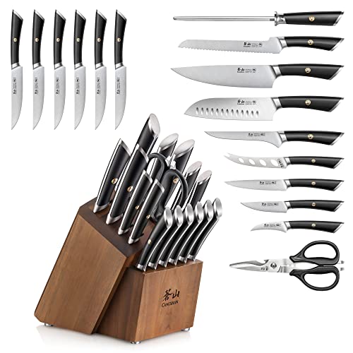 ELBERT Series German Steel Forged Knife Block Sets (17 Count)
