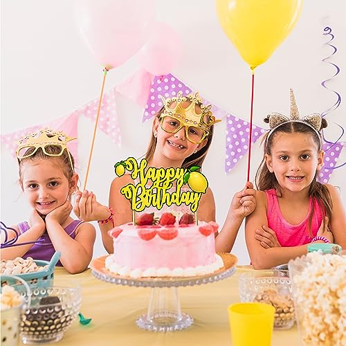 Lemon Happy Birthday Cake Topper
