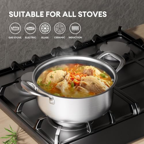 7pcs Stainless Steel Cookware Set (7 Count)