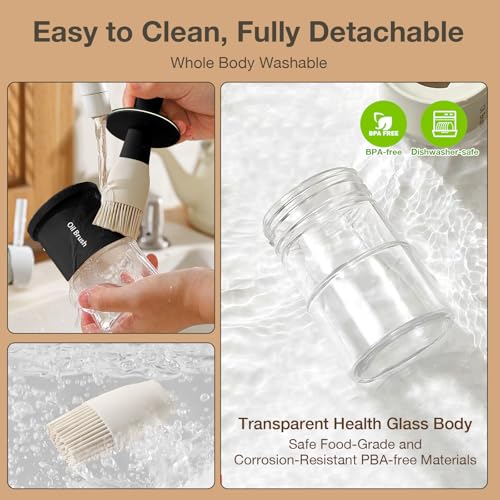 Oil Dispenser with Brush for Kitchen