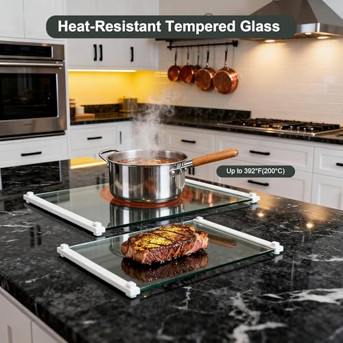 Glass Cutting Boards for Kitchen (2 Count)