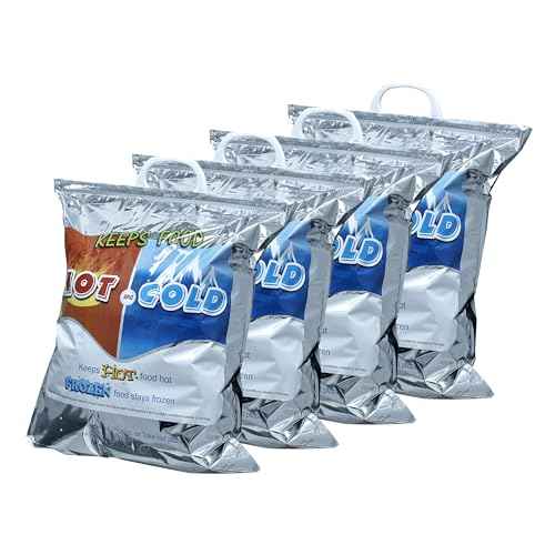 Hot and Cold Insulated Bags for Food Delivery (4 Count)