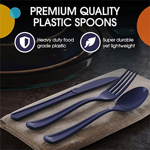 Party Solids Heavy Duty Plastic Cutlery (200 Count)