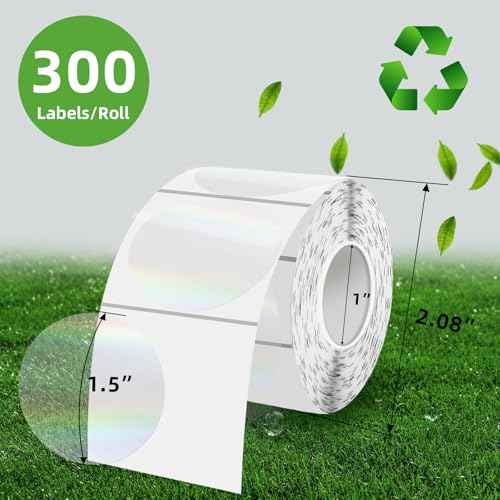 1.5" Round Transparent Thermal Label Stickers