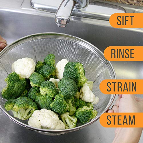 Set of 3 Stainless Steel Colander Strainers Net Baskets 5 (3 Count)