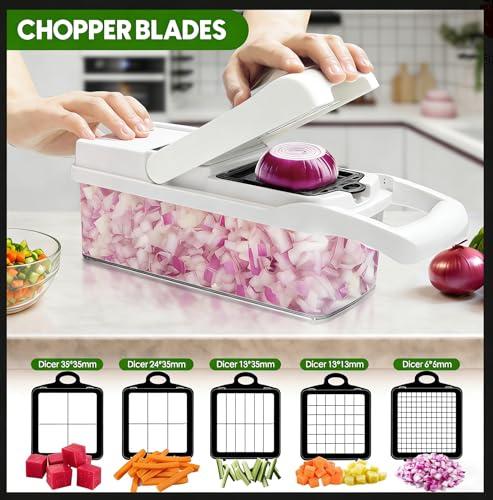 Multi 23-in-1 Pro Vegetable Chopper & Mandoline Slicer, 10 Blade-in-1 (23 Count)