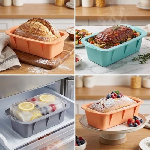 3PCS Silicone Bread Loaf Pan (3 Count)