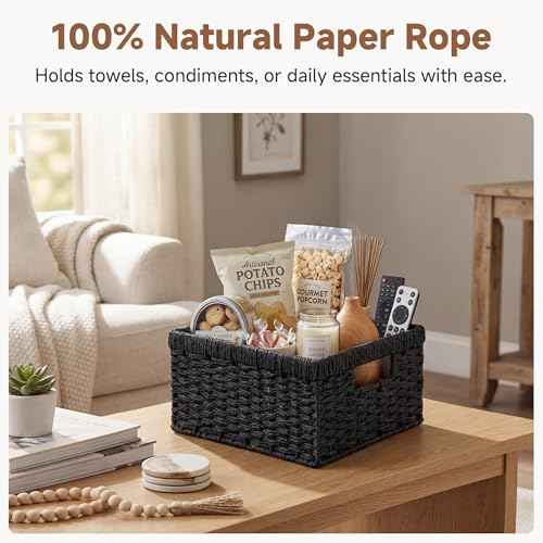 Wicker Baskets with Handles (2 Count)