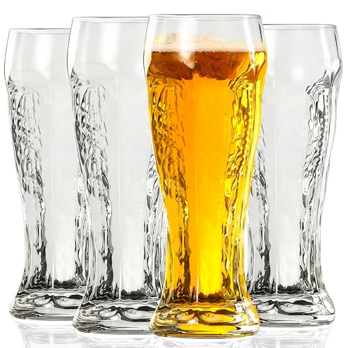 MICHELY Beer Glasses Set of 4 (4 Count)