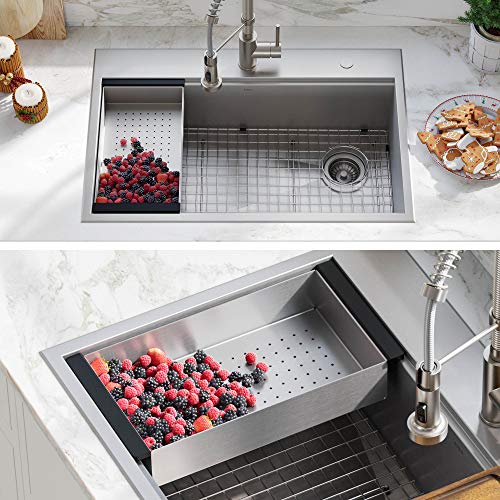 Stainless Steel 16.75 in Workstation Sink Colander CS
