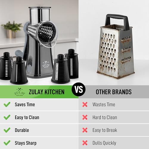 Rotary Cheese Grater 5 Blade Cheese Shredder