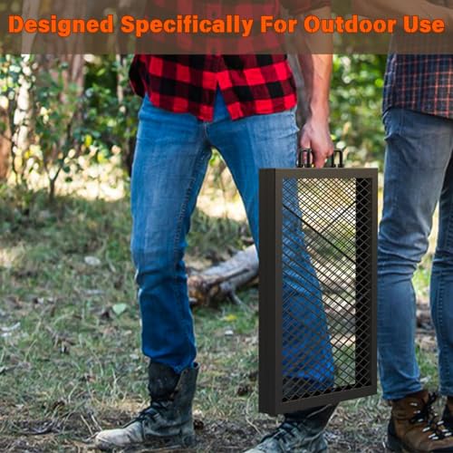 Foldable Rectangular Heavy‑Duty Steel Fire Pit Cooking Grate
