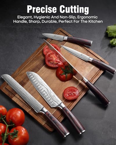 Knife Set 5PCS Kitchen Knife Set without Block (5 Count)