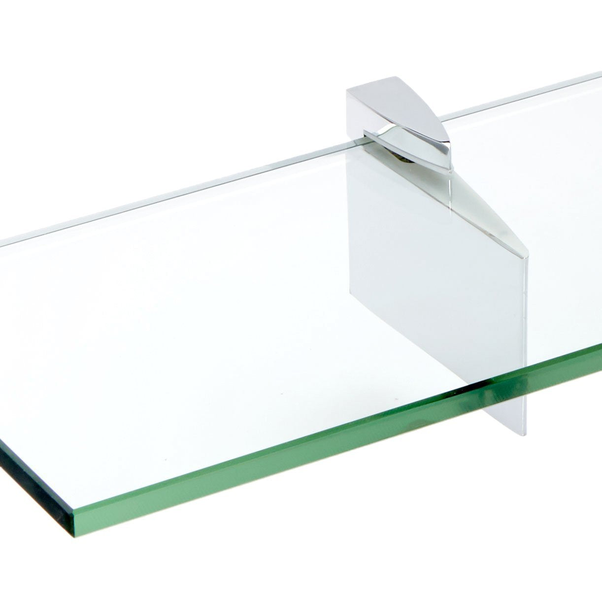 4.75" x 18" Chrome Raven Glass Shelf