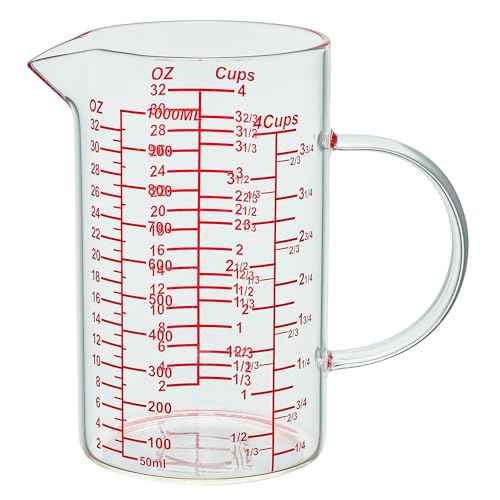 Ackers Mirror Graduated Glass Measuring Cup