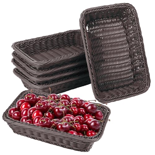 6 Pack 12 Inch Wicker Bread Basket (6 Count)