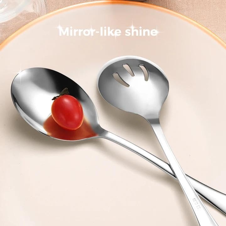 Stainless Steel Serving Spoons Set (8 Count)