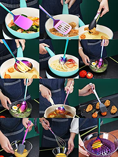 Rainbow Cooking Utensils Set (37 Count)