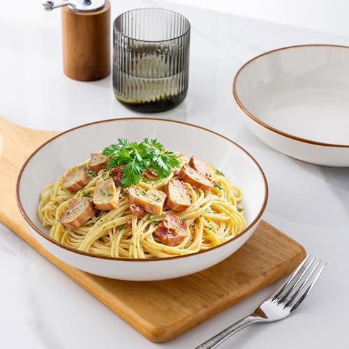 8.5’’ Ceramic Pasta Bowls Set of 4 (4 Count)