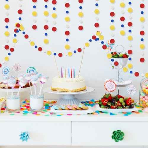 10 Pieces Circle Garland Banner Hanging (10 Count)