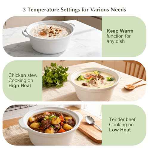 4.0 Quart Slow Cooker with Ceramic Nonstick Coating