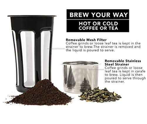Thermal Coffee Carafe 40 Oz Insulated with Tea Infuser