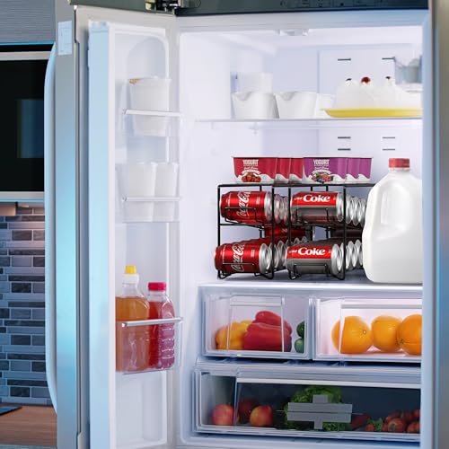 Soda Can Dispenser Rack for Fridge (12 Count)