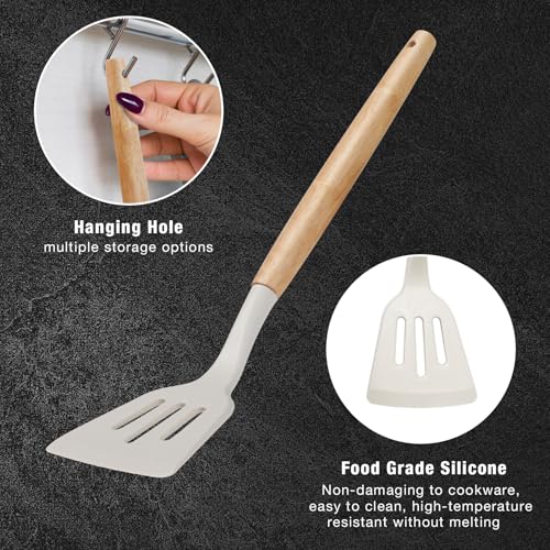 19PCS White Kitchen Cooking Utensils Set Kitchen Tools Set (19 Count)