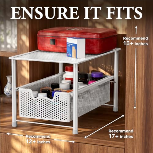 Stackable Under Sink Sliding Basket Drawer