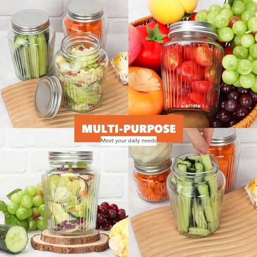 Glass Mason Jars with Lids (8 Count)