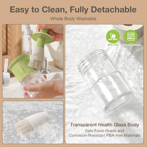 Oil Dispenser with Brush for Kitchen