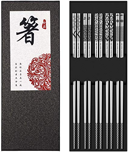 Metal Chopsticks Reusable 18 (5 Count)
