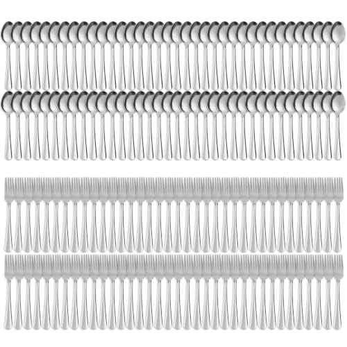 Forks and Spoons Silverware Set (144 Count)